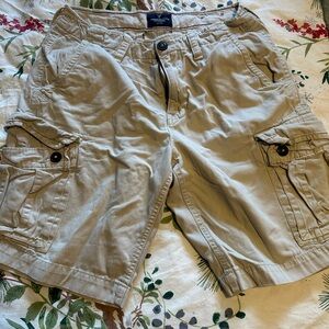 American Eagle Outfitters Khaki Cargo Shorts (3 pair)